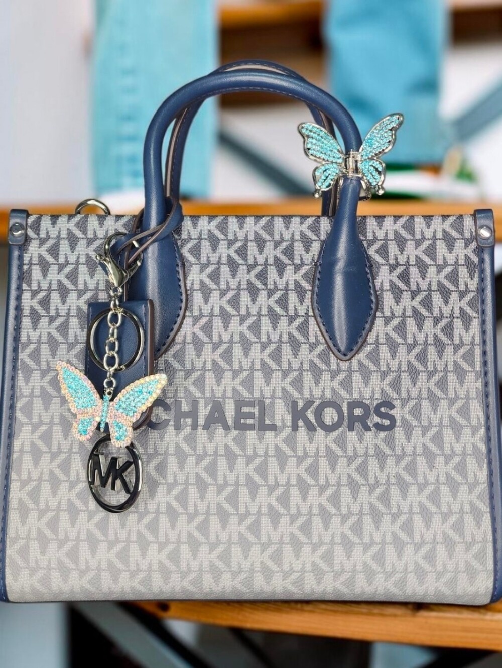 Michael Kors Mirella Small Ombré Signature Logo Crossbody Bag